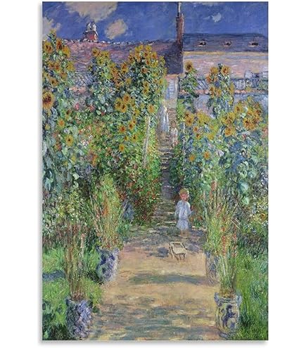 Amazon.co.jp: 画家クロード・モネ 庭の中の女たち 印象派油絵ポスター